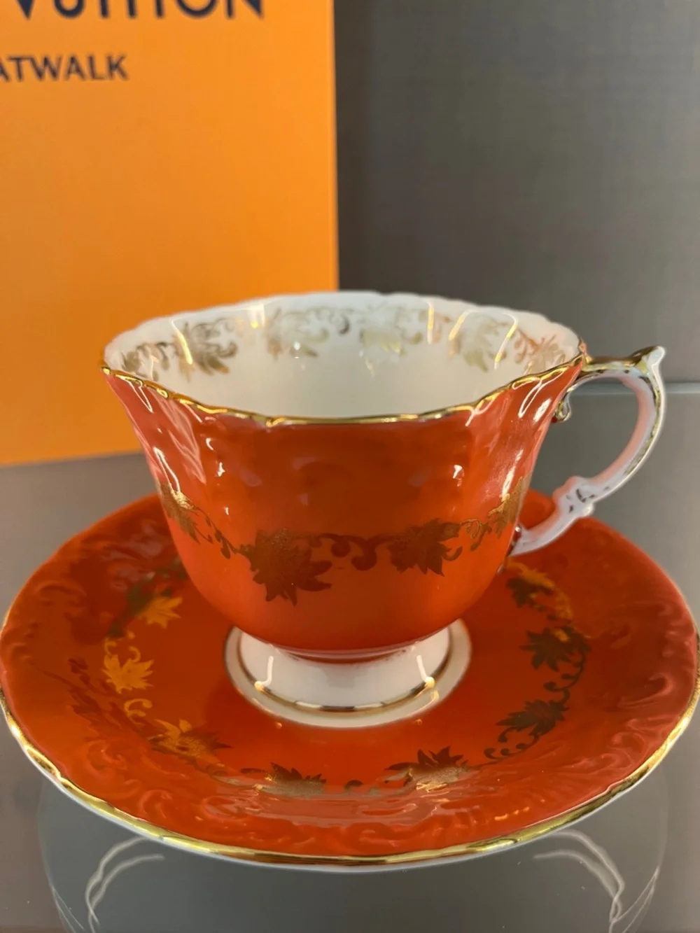 Aynsley Fine English Bone China Tea Cup in Pumpkin Spice. - Picture 4 of 9
